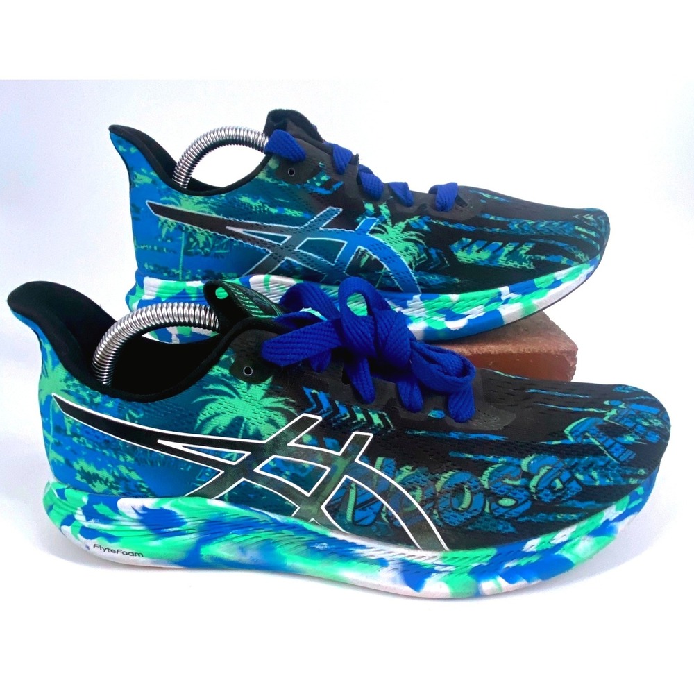 Asics Noosa Tri 13 Running Shoes Tropical Palm Tree Blue Green FlyteFoam Size 10